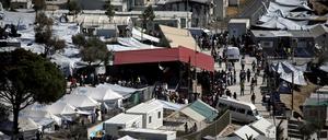 Flüchtlinge im Lager Moria auf der griechischen Insel Lesbos.