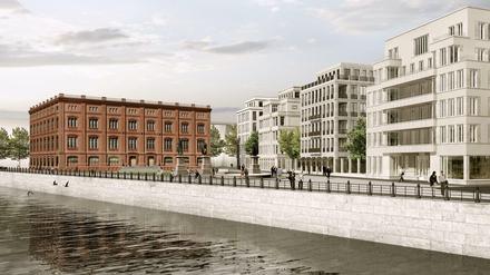 Die Bauakademie aus der Perspektive der Schlossbrücke - eine Simulation.
