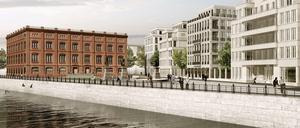 Die Bauakademie aus der Perspektive der Schlossbrücke - eine Simulation.