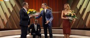 Ein paar Blumen zum Abschluss - mit dem "Neo Magazin Royale"-Remake verschwindet "Wetten, dass...?" vorerst wieder vom Bildschirm.