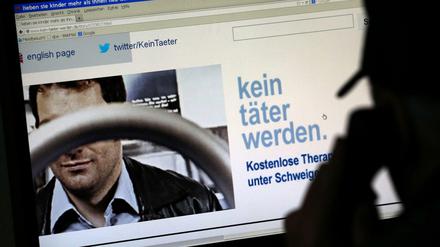 Die Homepage des Präventionsprojektes "Kein Täter werden".