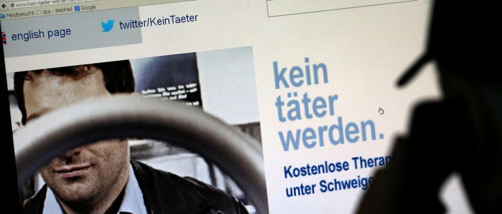 Die Homepage des Präventionsprojektes "Kein Täter werden".