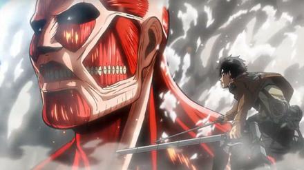Alles auf Angriff. Ein Szenenbild aus der Anime-Adaption von "Attack on Titan".