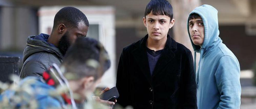 Jugendliche Flüchtlinge in Calais.