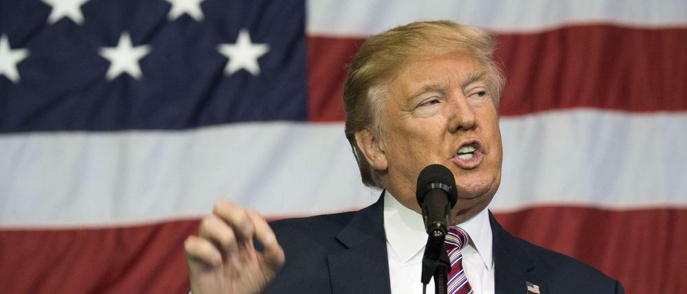 „Ich werde das Ergebnis dieser großen und historischen Wahl vollkommen anerkennen - wenn ich gewinne.“ Donald Trump am Donnerstag in Ohio.