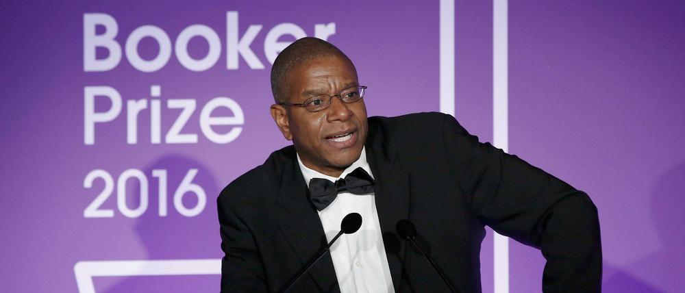 Der US-Schriftsteller Paul Beatty bei der Preisverleihung.
