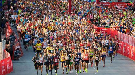 Nase zu und durch. Ein Marathon ist eine schweißtreibende Angelegenheit. 