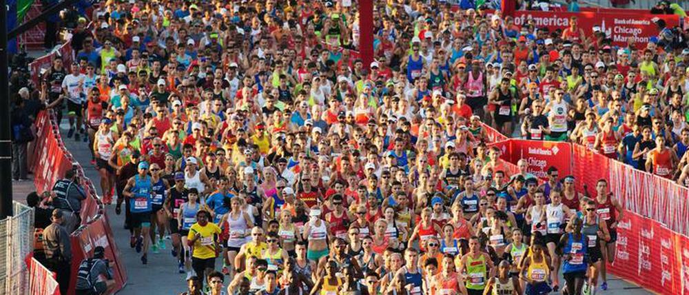 Nase zu und durch. Ein Marathon ist eine schweißtreibende Angelegenheit. 