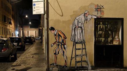 Wer macht was, und wer schaut dabei zu? Streetart in Rom.