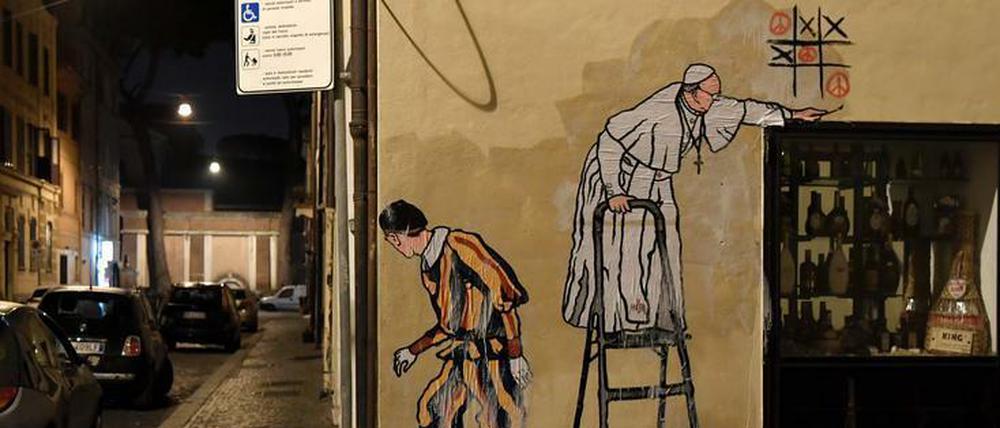 Wer macht was, und wer schaut dabei zu? Streetart in Rom.