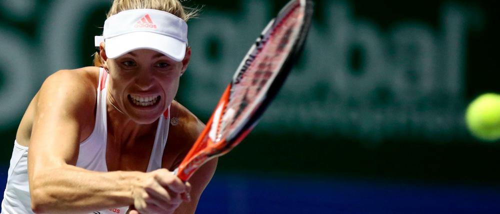 Schlagkräftig, aber diesmal am Ende nicht erfolgreich. Angelique Kerber verpasste in Singapur den Sieg.