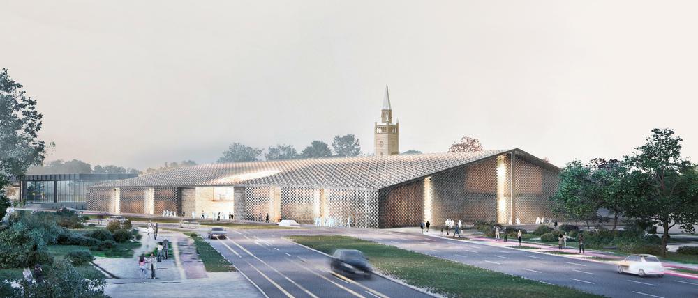 Außenansicht des geplanten Museums der Moderne an der Potsdamer Straße.