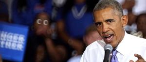 Barack Obama führt Wahlkampf für Clinton in Florida.