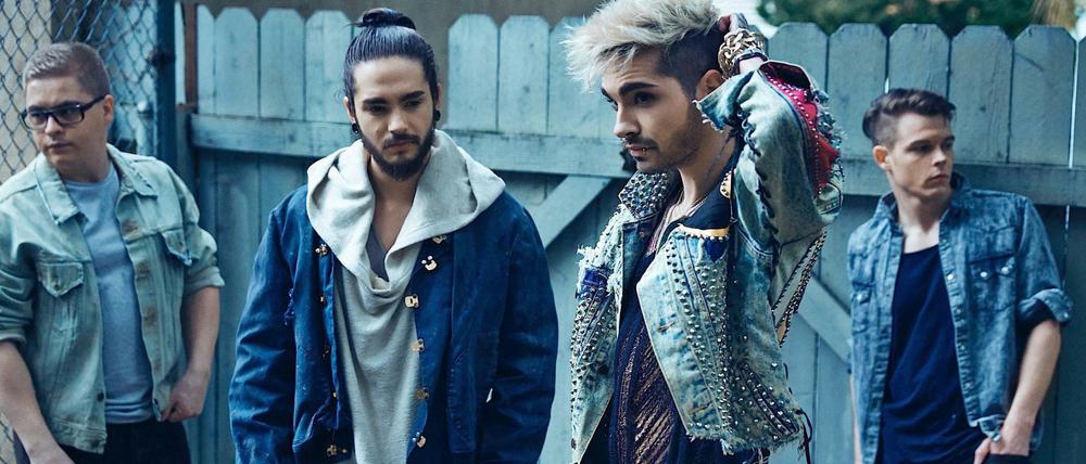 Gustav Schäfer (v. l, n. r), Bill Kaulitz, Tom Kaulitz und Georg Listing sind Tokio Hotel.