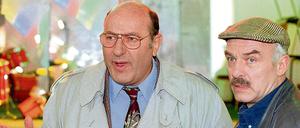 17 Jahre lang ermittelten Manfred Krug (links) als Kommissar Paul Stoever und Charles Brauer als Peter Brockmöller im ARD-"Tatort". Ihre Einsätze waren ebenso beliebt wie heutzutage die Münsteraner Episoden mit Jan Josef Liefers und Axel Prahl.
