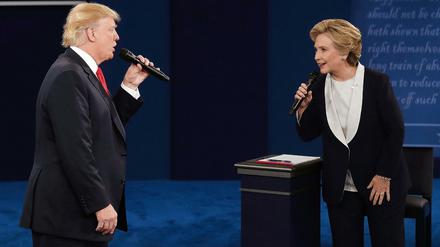 Unsäglicher Wahlkampf. Trump und Clinton beim letzten TV-Duell.