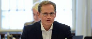SPD-Landeschef Michael Müller sprach am Abend auf einem internen Mitgliederforum seiner Partei in Karlshorst.