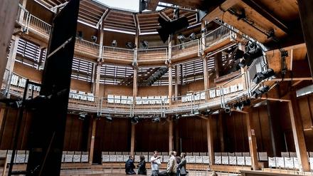 Das Globe Theater in Schwäbisch-Hall vor dem Abbau.