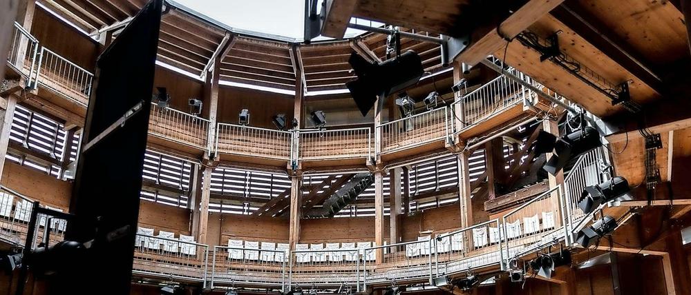 Das Globe Theater in Schwäbisch-Hall vor dem Abbau.