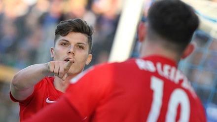 RB Leipzigs Marcel Sabitzer (l.).
