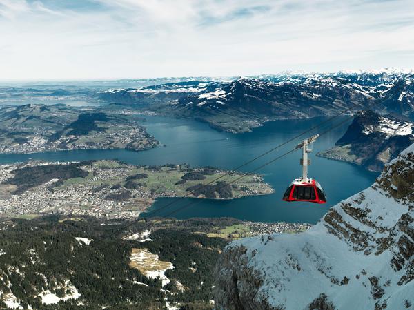 Vom Pilatus hat man die Aussicht auf eines der spektakulärsten Panoramen Europas.