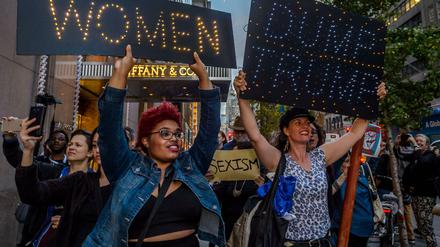 Protest gegen Donald Trump vor dem Trump Tower in New York.