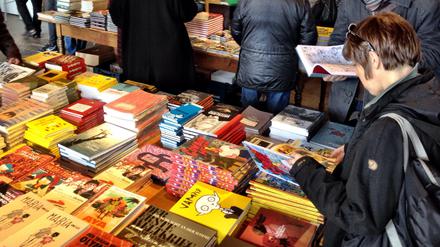 Zeit für Nachschub. Ein Comic-Stand auf dem Fumetto-Festival im Frühjahr 2016.
