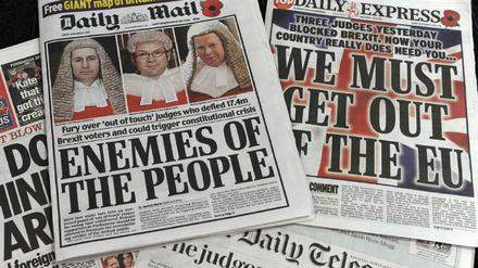 "Feinde des Volkes" - das Boulevardblatt "Daily Mail" und sein Verständnis des Rechtsstaats.
