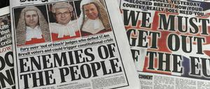 "Feinde des Volkes" - das Boulevardblatt "Daily Mail" und sein Verständnis des Rechtsstaats.