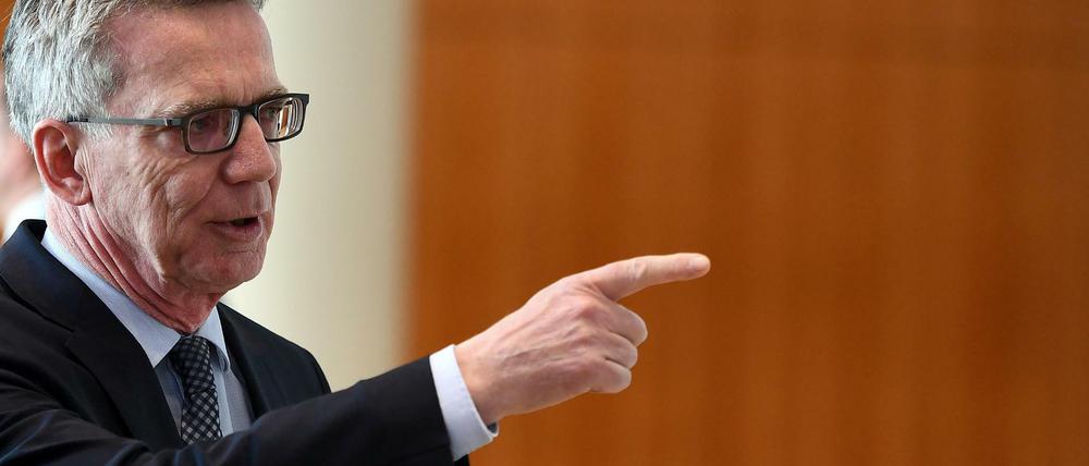 Innenminister Thomas de Maizière (CDU).