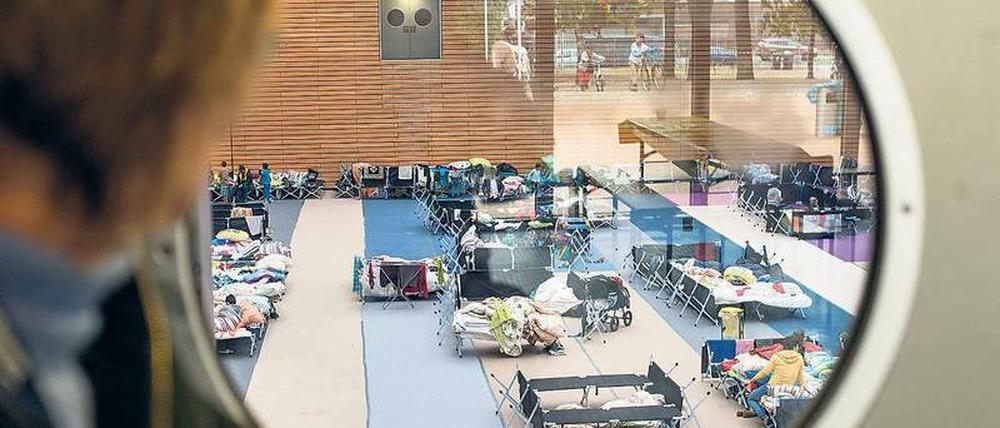 Keine Multifunktionshalle. Im Horst-Korber-Sportzentrum am Berliner Olympia-Park sind seit Mai keine Flüchtlinge mehr untergebracht, doch Sport kann dort bisher noch nicht wieder getrieben werden. Erst vor zwei Wochen wurden die Sanierungsarbeiten nach langem Hickhack ausgeschrieben.