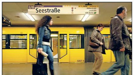 Baustelle U-Bahn. Auf der U6 wird bis Monatsende gearbeitet.