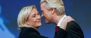 Sehen herzige Zeiten auf sich zukommen: Marine Le Pen und Geert Wilders, die Rechtspopulisten aus Frankreich und den Niederlanden.