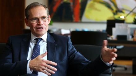 Berlins Regierender Michael Müller (SPD) in seinem Amtszimmer im Roten Rathaus.