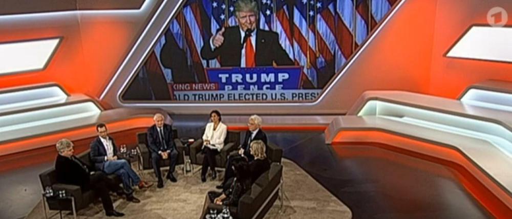 Der Trump-Schock: Wie verändert er die Welt. Unter diesem Thema diskutierte Sandra Maischberger am Tag ein nach der Wahl von Donald Trump zum US-Präsidenten.