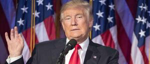 Donald Trump bei seiner Siegesrede in New York.