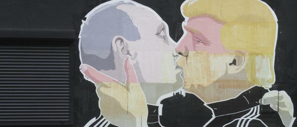 Im Baltikum ist die Angst vor eine engen Kooperation von Russland und den USA groß. Hier ein Graffiti in Litauen.