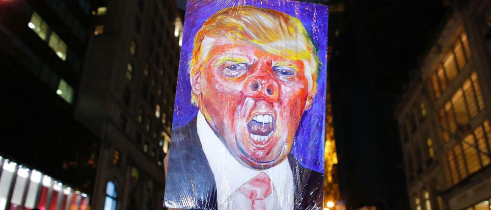 Protest gegen Donald Trump in New York