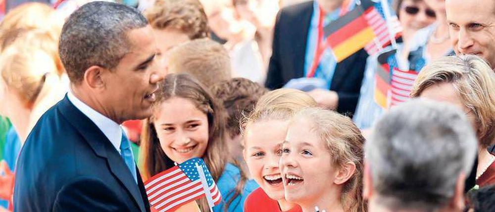 Barack Obama bei seinem Berlin-Besuch im Jahr 2013.