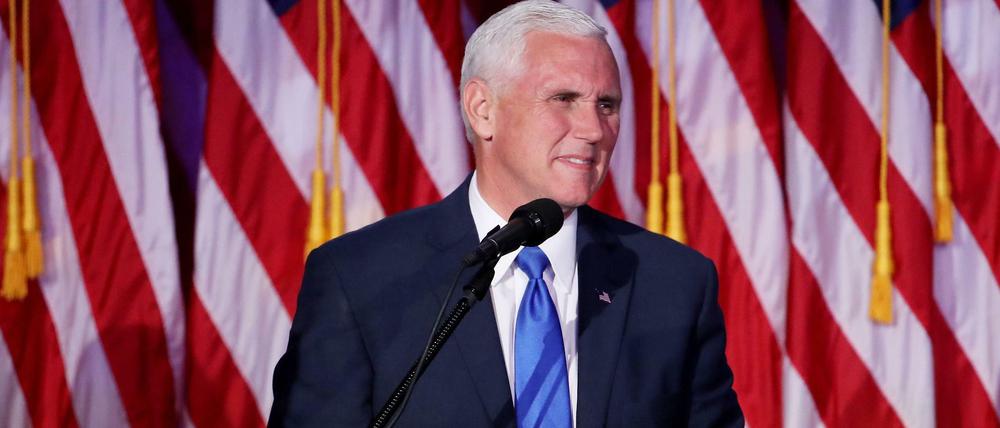 Mike Pence - noch Gouverneur, früher Kongressabgeordneter, soll Vize-Präsident werden.