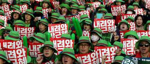 Die Demonstranten werfen der Regierung Korruption vor.