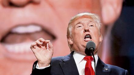 Trump beim Parteitag der Republikaner. Die meisten seiner zentralen Versprechen werden schwer zu halten sein.