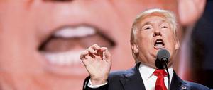 Trump beim Parteitag der Republikaner. Die meisten seiner zentralen Versprechen werden schwer zu halten sein.