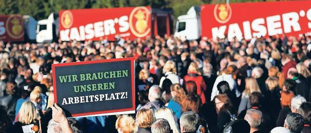 Noch immer im Ungewissen sind die Kaiser’s-Angestellten.