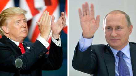Der designierte US-Präsident Donald Trump und der russische Präsident Wladimir Putin. 