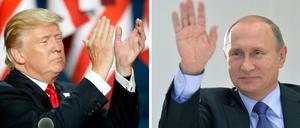 Der designierte US-Präsident Donald Trump und der russische Präsident Wladimir Putin. 