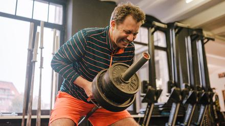Lars Klingbeil macht Crossfit im G3 CrossFit in Berlin am 14. Oktober 2021.
