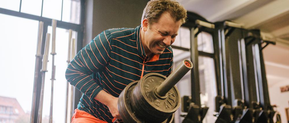 Lars Klingbeil macht Crossfit im G3 CrossFit in Berlin am 14. Oktober 2021.