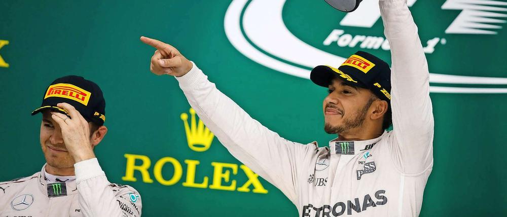 Wer siegt am Ende? Lewis Hamilton (re.) oder Nico Rosberg.