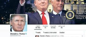 Der künftige US-Präsident Donald Trump twittert gern und viel. 15 Millionen Menschen folgen ihm dabei.